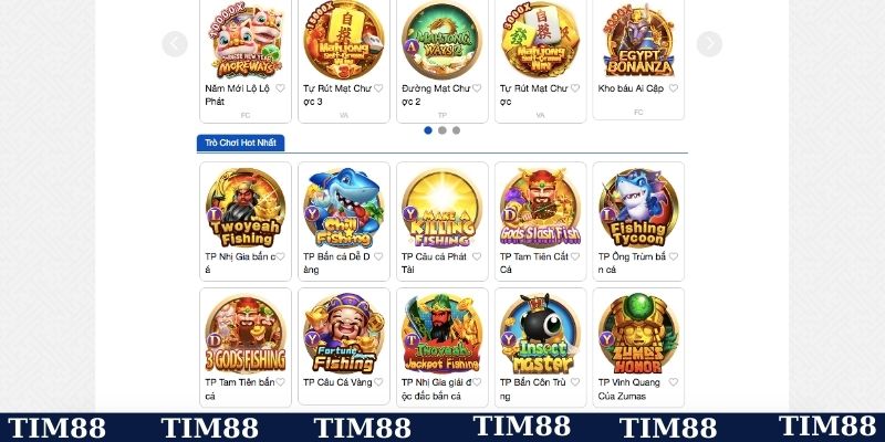 Chơi game bắn cá nhận tiền TIM88